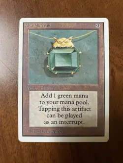 Mox Emerald Magic: The Gathering Power 9 Unlimited Card MTG LP - Image 1