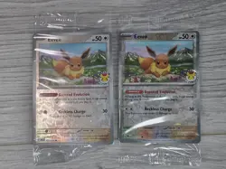 10 x Eevee Pokemon Day Stamp Prismatic Evolutions TCG Card 074/131 Sealed Lot - Image 2