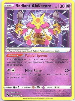 Radiant Alakazam 059/195 SWSH12: Silver Tempest - Pokemon Card - NM - Image 1