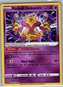 Radiant Alakazam 059/195 SWSH12: Silver Tempest - Pokemon Card - NM - Image 1