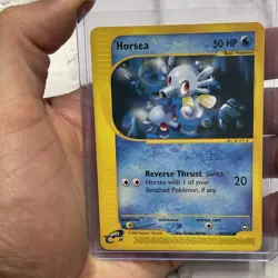 Horsea 85/147 Aquapolis Common Vintage Pokemon TCG E-reader Card LP Vtg Nintendo - Image 1