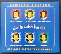 Pokemon Burger King 23k Gold Plated Trading Card Mewtwo Sealed In Blue Box, New - Image 4