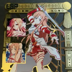 WES - Goddess Story Gold METAL Card - Serial Number #026/200! Asuna Sword Art - Image 2