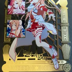 WES - Goddess Story Gold METAL Card - Serial Number #026/200! Asuna Sword Art - Image 3