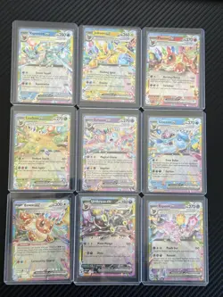9 Card Eeveelution EX Complete Set NM Prismatic Evolutions Umbreon Eevee English - Image 1
