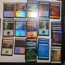 Magic MTG Marvel Spiderman Spider-man Lot Of 34 Lands *FOIL* Cards - Image 2