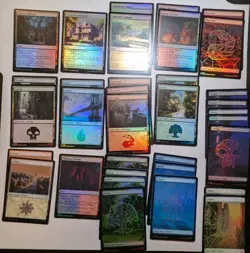 Magic MTG Marvel Spiderman Spider-man Lot Of 34 Lands *FOIL* Cards - Image 4