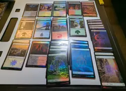 Magic MTG Marvel Spiderman Spider-man Lot Of 34 Lands *FOIL* Cards - Image 5