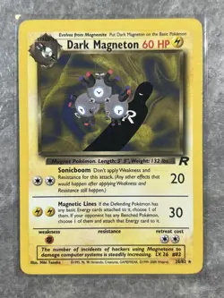Dark Magneton 28/82 Pokemon TCG Team Rocket Vintage WOTC Card (Light Play) - Image 1
