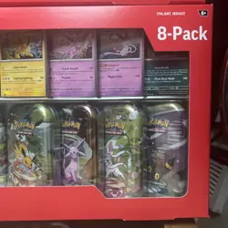 2x Lot Pokemon Prismatic Evolutions Costco 8 Mini-Tin Bundle w/Promo SEALED - Image 1