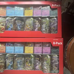 2x Lot Pokemon Prismatic Evolutions Costco 8 Mini-Tin Bundle w/Promo SEALED - Image 3
