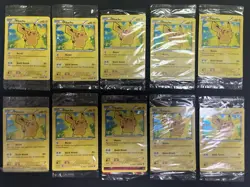 10 x PIKACHU 42/146 XY 2014 LEGO Movie PROMO SEALED HOLO Pokemon TCG card Lot - Image 1