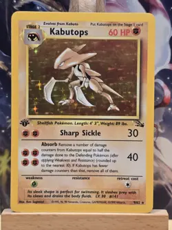 Pokemon TCG Kabutops Holo Rare Fossil 1rst edition - Image 1