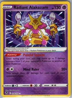 Radiant Alakazam 059/195 - Pokemon SWSH12: Silver Tempest - Radiant Rare (NM) - Image 1