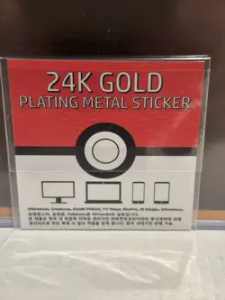 Pokemon Snorlax 24k Gold Plated Sticker NM Striking Candy Popping - Image 3