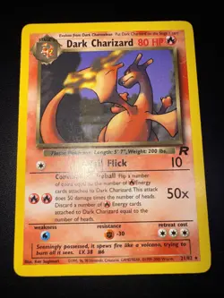 2000 Pokemon DARK CHARIZARD #21/82 Team Rocket Rare Fire Vintage English - Image 1