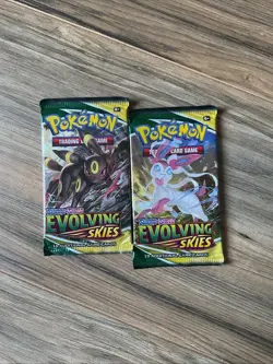 POKEMON TCG SWORD & SHIELD EVOLVING SKIES 2 SEALED BOOSTER PACKS NEW - Image 1