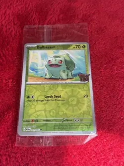 2023 Pokemon Scarlet & Violet 151 #001/165 Bulbasaur Stamped Promo SEALED F685 - Image 1