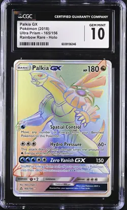 Palkia GX #165 - 2018 Pokemon Ultra Prism - Rainbow Rare - CGC 10 🔥💎🔥💎🔥💎 - Image 1