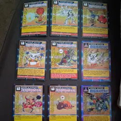 Digimon Digi Battle 1999 Group of Power Option Cards in Good Condition. - Image 1