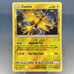 Zapdos Reverse Holo Common Card Hidden Fates 24/68 Pokemon TCG Near Mint - Image 1