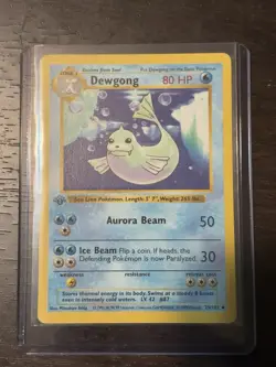 Dewgong 025/102 Base Set Shadowless 1st Edition Regular Card - Image 1