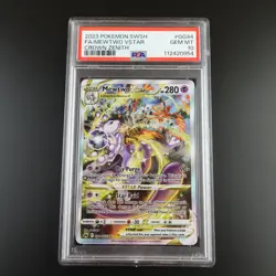 PSA 10 Mewtwo Vstar GG44/GG70 Crown Zenith Full Art Holo Graded Pokemon Card - Image 1