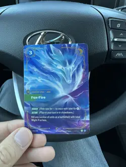 Riftbound TCG League Of Legends Origins Epic Fox Fire 256/298 NM Card Ahri - Image 1