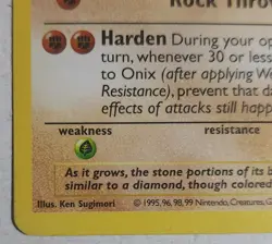 Pokemon Card Onix Shadowless Common Base Set 56/102 Near Mint Condition - Image 5