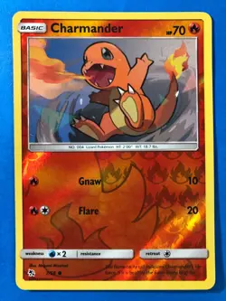 Charmander 7/68 Hidden Fates 2019 Reverse Holo Foil Pokemon TCG Card - NM - Image 1