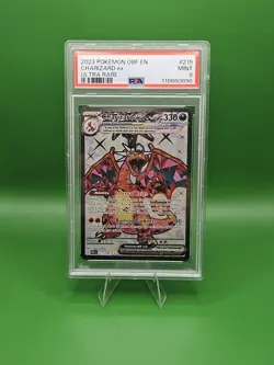 2023 Pokemon TCG Charizard EX Holo Rare Card 215/197 SV03 Obsidian Flames PSA 9 - Image 1