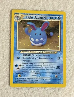Light Azumarill 13/105 Neo Destiny Holo Rare Pokemon Card TCG Good Condition! - Image 1
