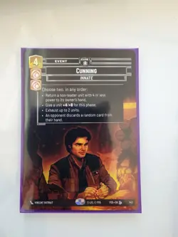 Star Wars Unlimited Sector Qualifier Silver Pack Promo Card Cunning #142 - Image 1