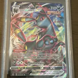 Pokemon Umbreon VMax Full Art Evolving Skies #095 Graded Card PSA 9 - Image 3