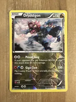 Pokemon TCG Druddigon Steam Siege 83/114 Reverse Holo Rare VLP - Image 1