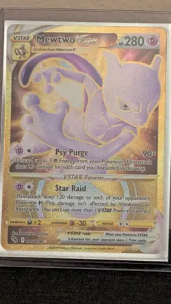 Pokemon Mewtwo VSTAR 086/078 Secret Rare Gold - Pokemon GO - NM/Mint - Image 1