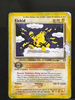 Carte Pokemon Elekid 22/111 Rare Neo Genesis Wizards FR - Image 2