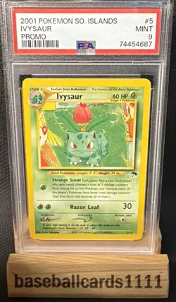 2001 Pokemon - Ivysaur Non Holo Southern Islands Promo 5/18 - PSA 9 Mint! P2 - Image 1