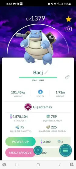 Pokemon Go Dynamax Blastoise ( Normal ) ( Background) - Image 1
