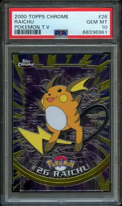 Pokemon | Raichu #26 | PSA 10 Gem Mint | Topps Chrome | 2000 - Image 1