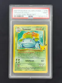 Venusaur 15/102 - Celebrations - Graded PSA 9 MINT Pokemon Card - Image 1