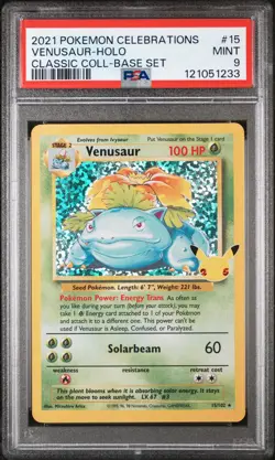 Venusaur 15/102 - Celebrations - Graded PSA 9 MINT Pokemon Card - Image 3