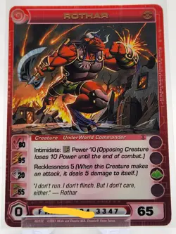 Chaotic Card : Rothar Dawn Of Perim 1st Edition Rare Creature - Image 1