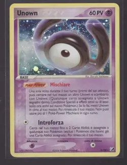 EX Unseen Forces Unown H/28 Italian Holo Rare 2005 Pokemon Card Trading Card - Image 1