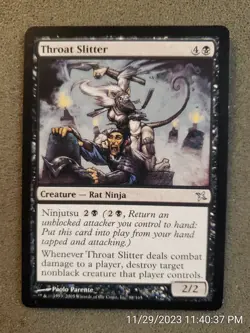 MTG Throat Slitter NM Betrayers of Kamigawa BOK Magic card rat ninja (DS3D1A0). - Image 1