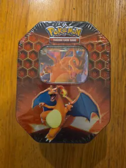 Pokemon TCG Hidden Fates Charizard GX Tin Trading Card Game Set New Sealed Unit - Image 1