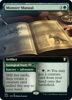 Monster Manual (Extended Art) -Foil Light Play MTG - Image 1