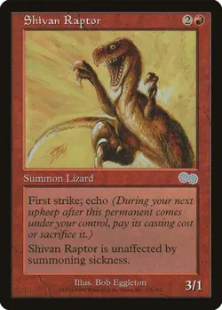 4x Shivan Raptor - LP - Urza's Saga - SPARROW MAGIC mtg - Image 1