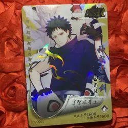 Obito Uchiha NARUTO GOLD Waifu Anime ACG Girl Holo Card Bold - Image 1