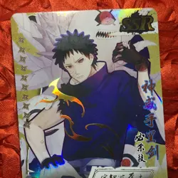 Obito Uchiha NARUTO GOLD Waifu Anime ACG Girl Holo Card Bold - Image 2